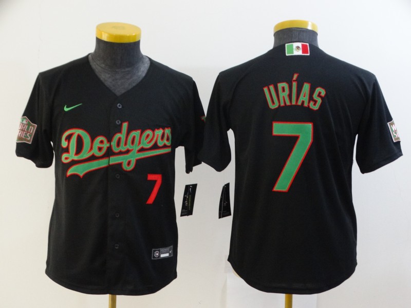 2021 Youth Los Angeles Dodgers #7 Urias Black Game 2021 Nike MLB Jersey->women mlb jersey->Women Jersey